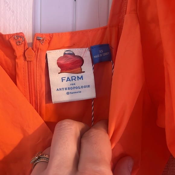 NWOT Anthropologie Farm Rio Puff Sleeve Ruffle Tiered Colorblock Maxi Dress XS - Picture 7 of 10